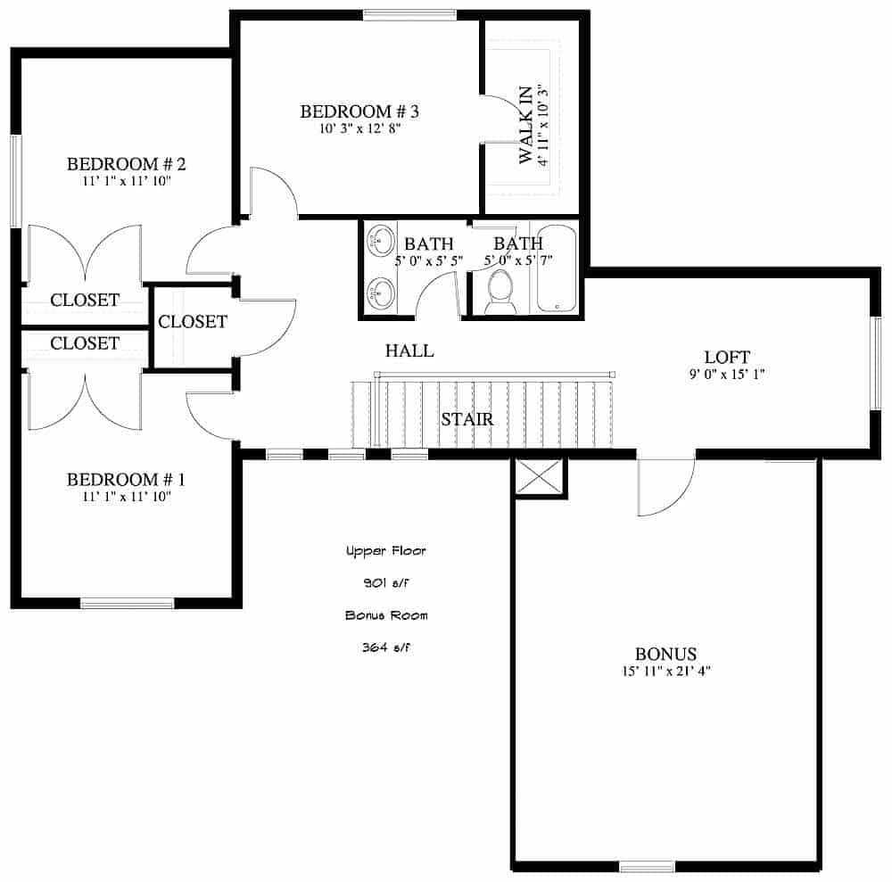 Farmhouse Home - 4 Bedrms, 2.5 Baths - 2399 Sq Ft - Plan #187-1168