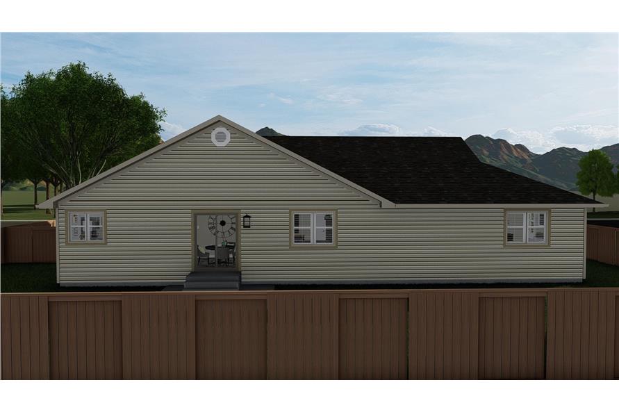 Rear View of this 3-Bedroom, 1660 Sq Ft Plan - 187-1172