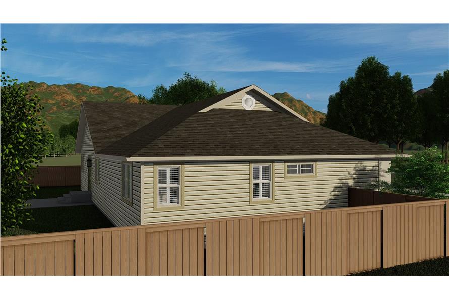 Side View of this 3-Bedroom, 1660 Sq Ft Plan - 187-1172