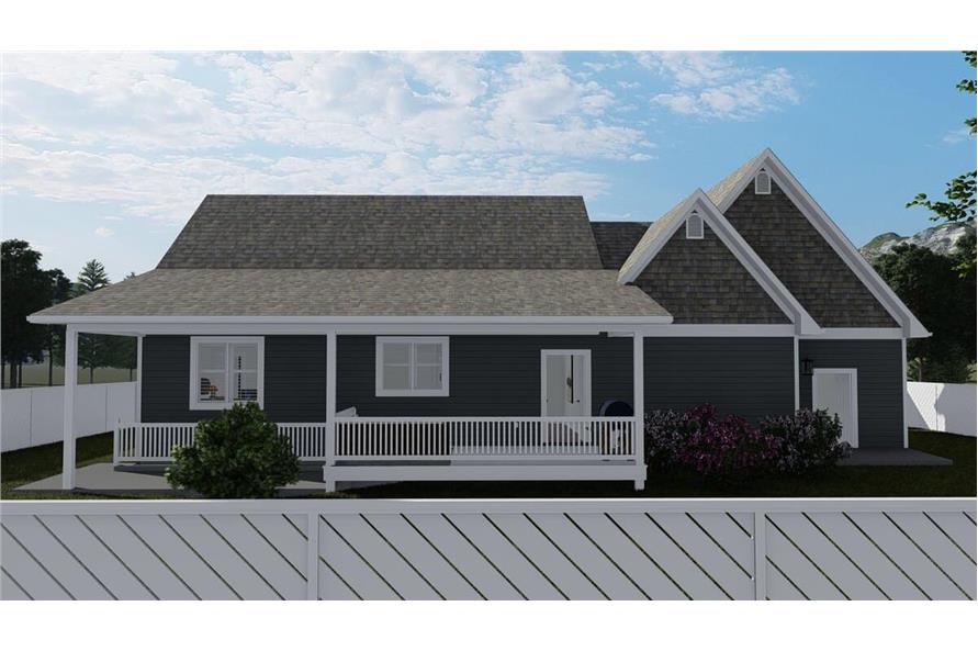 Rear View of this 2-Bedroom, 1641 Sq Ft Plan - 187-1174