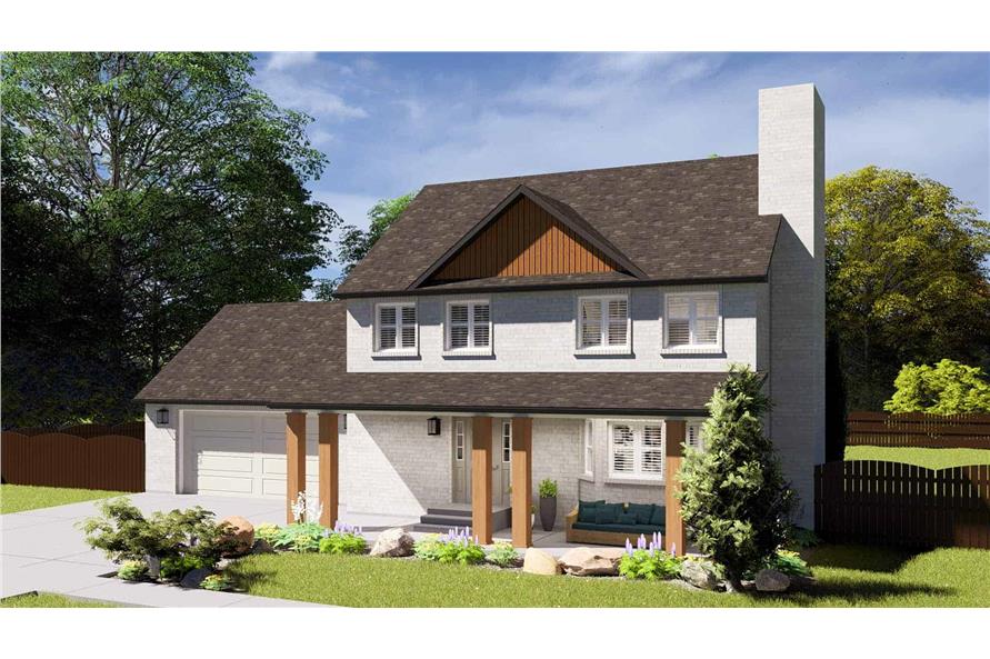 Front View of this 4-Bedroom,2010 Sq Ft Plan -187-1183