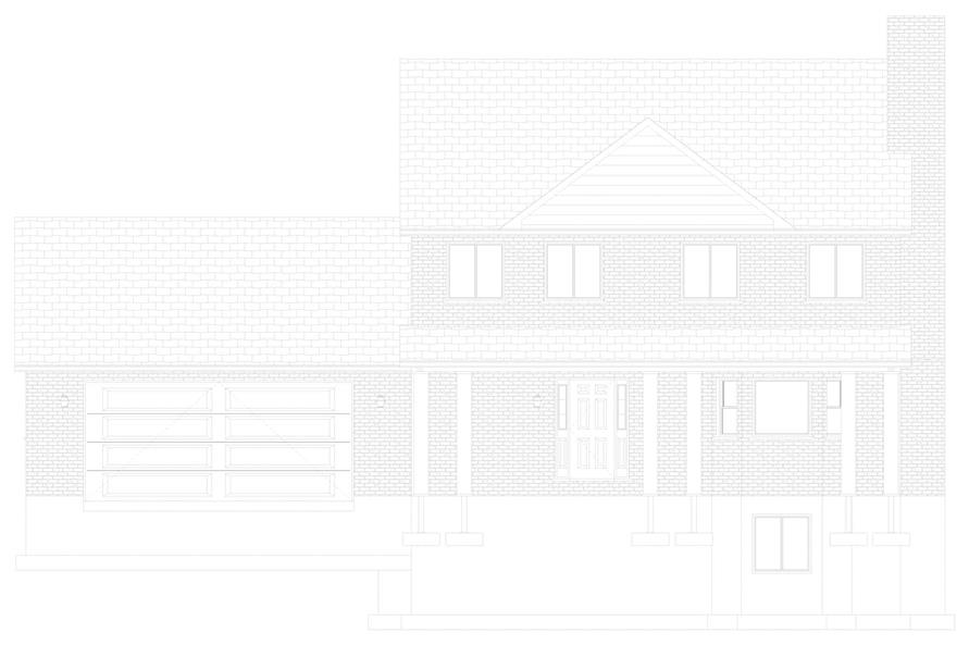 Home Plan Front Elevation of this 4-Bedroom,2010 Sq Ft Plan -187-1183