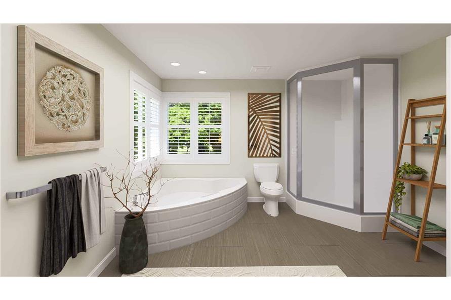 Master Bathroom: Tub of this 4-Bedroom,2010 Sq Ft Plan -187-1183