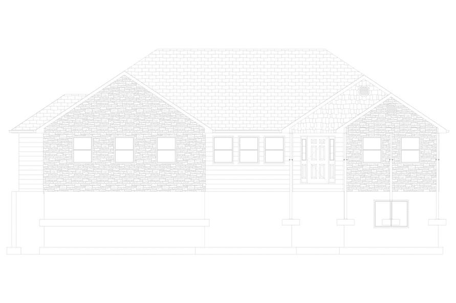 Home Plan Front Elevation of this 6-Bedroom,2084 Sq Ft Plan -187-1185