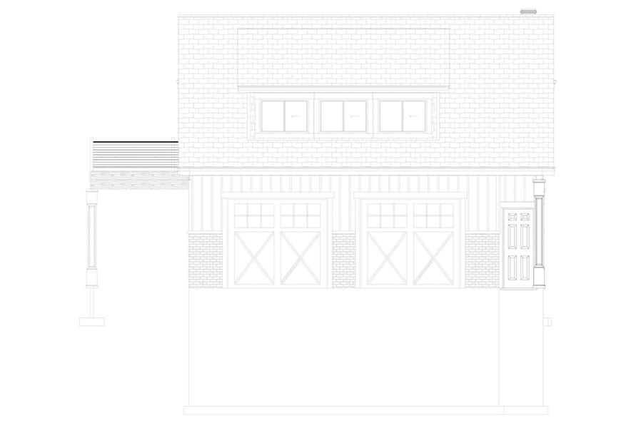 Home Plan Front Elevation of this 1-Bedroom,1 Sq Ft Plan -187-1186