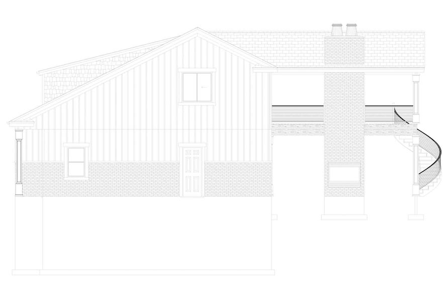 Home Plan Right Elevation of this 1-Bedroom,1 Sq Ft Plan -187-1186