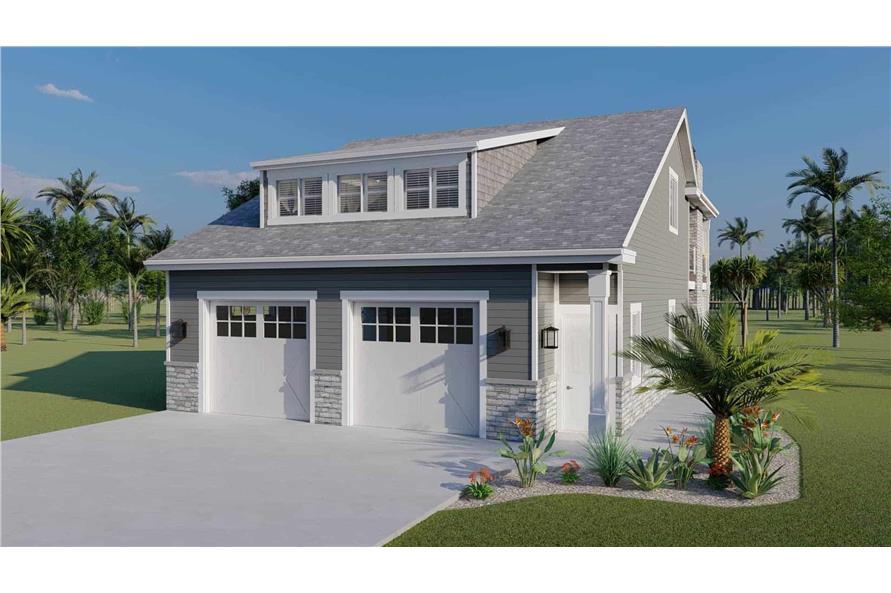 Front View of this 1-Bedroom,1 Sq Ft Plan -187-1186