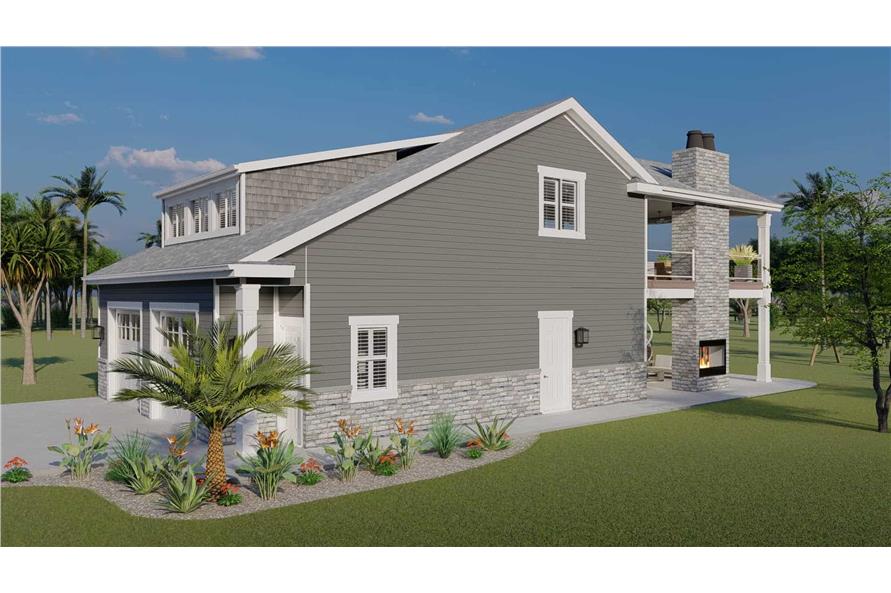 Right Side View of this 1-Bedroom,1 Sq Ft Plan -187-1186