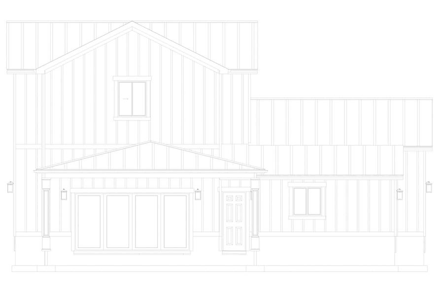 Home Plan Left Elevation of this 2-Bedroom,1536 Sq Ft Plan -187-1191