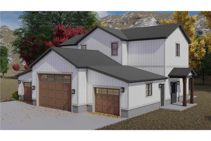 Right Side View of this 2-Bedroom,1536 Sq Ft Plan -187-1191