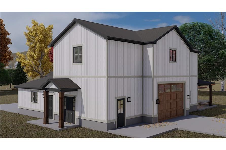 Rear View of this 2-Bedroom,1536 Sq Ft Plan -187-1191