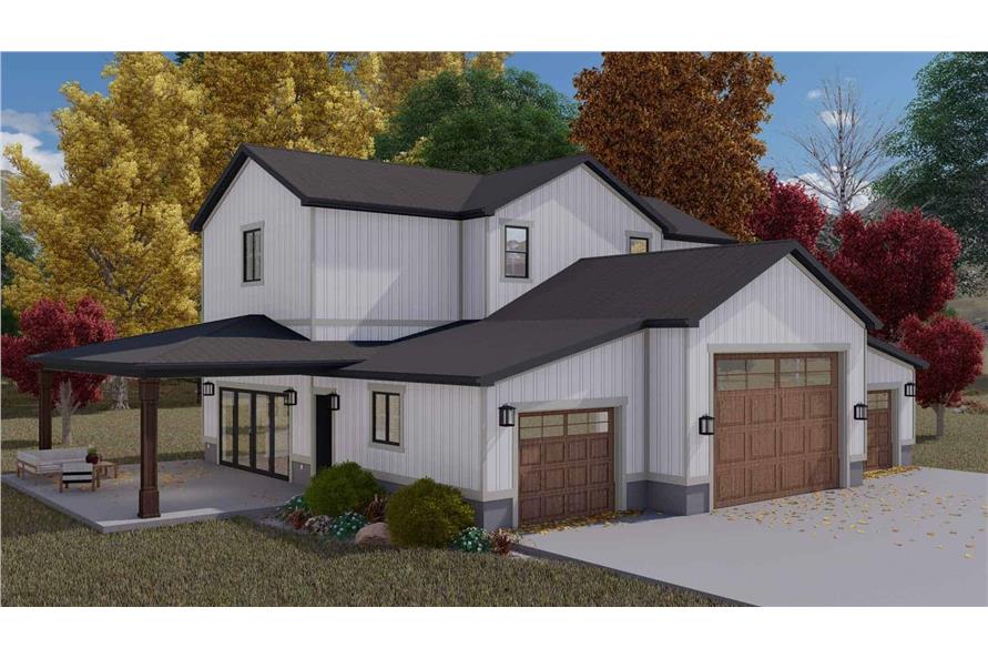 Left Side View of this 2-Bedroom,1536 Sq Ft Plan -187-1191