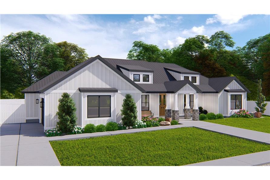 Left Side View of this 3-Bedroom,2564 Sq Ft Plan -187-1193