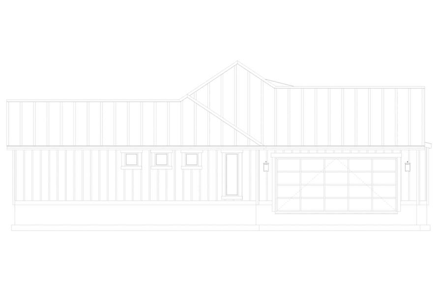 Home Plan Left Elevation of this 3-Bedroom,2564 Sq Ft Plan -187-1193