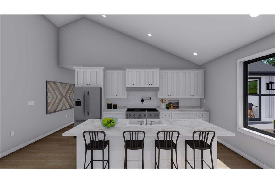 Kitchen: Kitchen Island of this 3-Bedroom,2564 Sq Ft Plan -187-1193