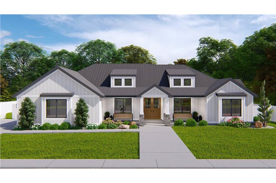 Ranch Home Plan - 3 Bedrms, 2.5 Baths - 2564 Sq Ft - #187-1193