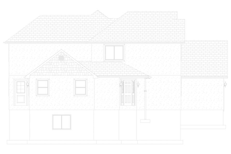 Home Plan Left Elevation of this 4-Bedroom,2331 Sq Ft Plan -187-1195