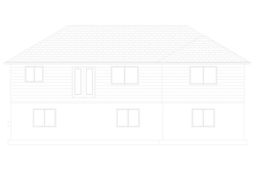 Home Plan Rear Elevation of this 5-Bedroom,1261 Sq Ft Plan -187-1196