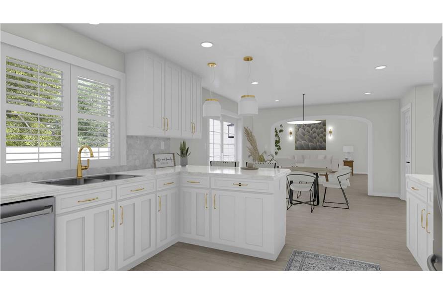 Kitchen: Breakfast Bar of this 4-Bedroom,3414 Sq Ft Plan -187-1197