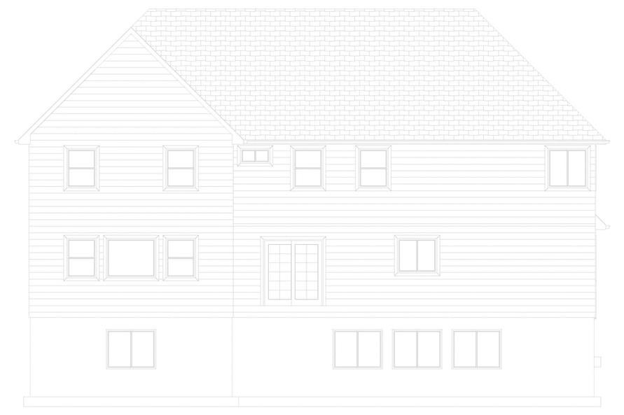 Home Plan Rear Elevation of this 4-Bedroom,3414 Sq Ft Plan -187-1197