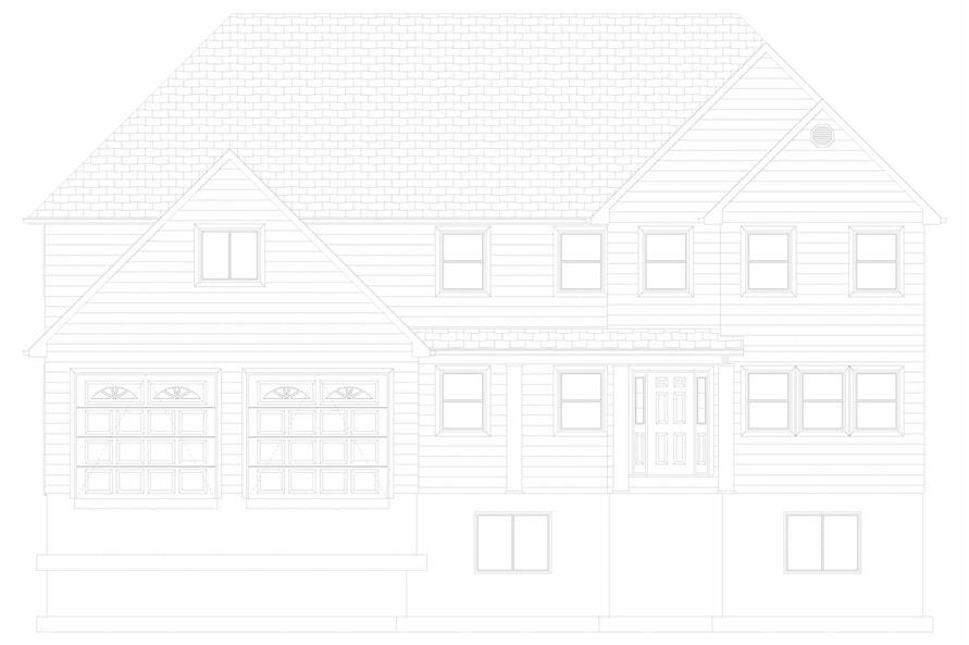 Home Plan Front Elevation of this 4-Bedroom,3414 Sq Ft Plan -187-1197