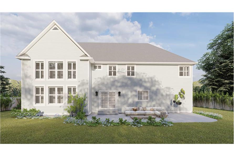 Rear View of this 4-Bedroom,3414 Sq Ft Plan -187-1197