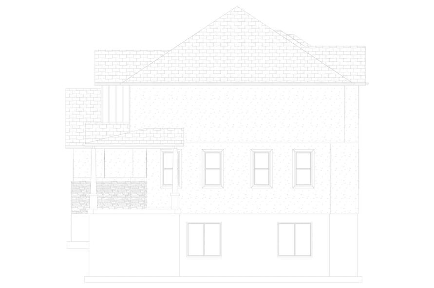 Home Plan Right Elevation of this 4-Bedroom,2857 Sq Ft Plan -187-1198