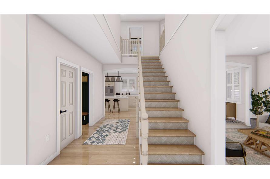 Entry Hall: Staircase of this 4-Bedroom,2857 Sq Ft Plan -187-1198