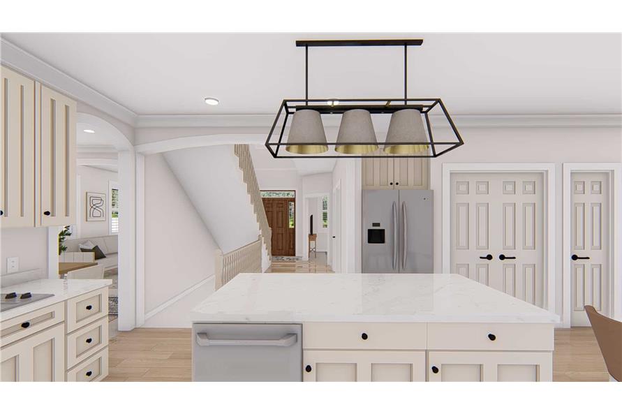 Kitchen: Kitchen Island of this 4-Bedroom,2857 Sq Ft Plan -187-1198