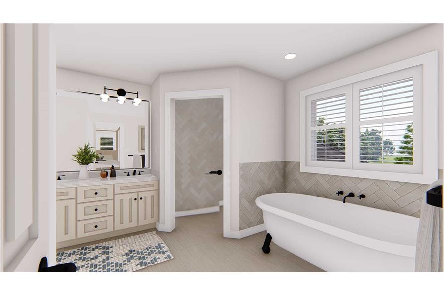 Master Bathroom of this 4-Bedroom,2857 Sq Ft Plan -187-1198