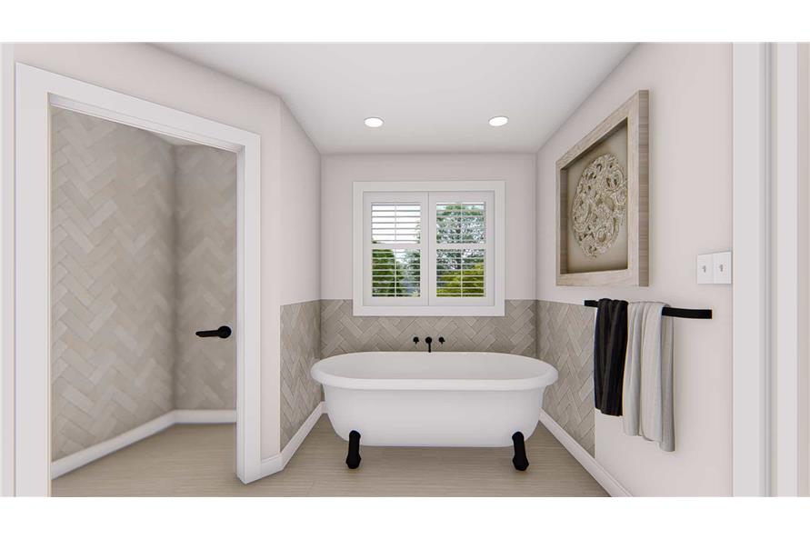 Master Bathroom: Tub of this 4-Bedroom,2857 Sq Ft Plan -187-1198