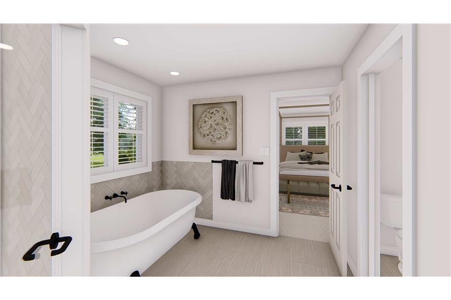 Master Bathroom: Tub of this 4-Bedroom,2857 Sq Ft Plan -187-1198