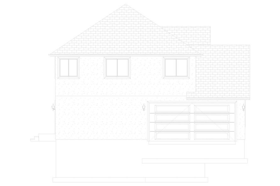 Home Plan Left Elevation of this 3-Bedroom,2656 Sq Ft Plan -187-1199