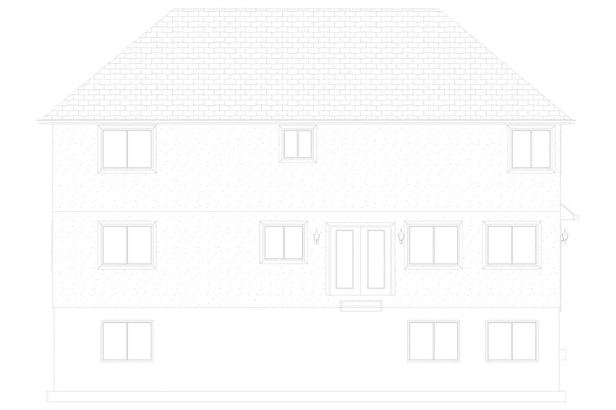 Home Plan Rear Elevation of this 3-Bedroom,2656 Sq Ft Plan -187-1199