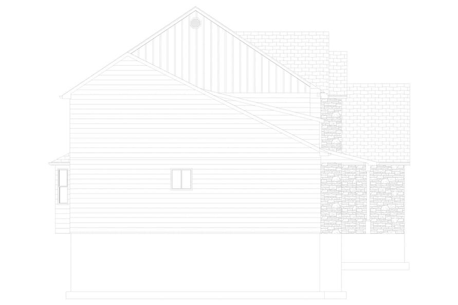 Home Plan Left Elevation of this 5-Bedroom,3115 Sq Ft Plan -187-1200