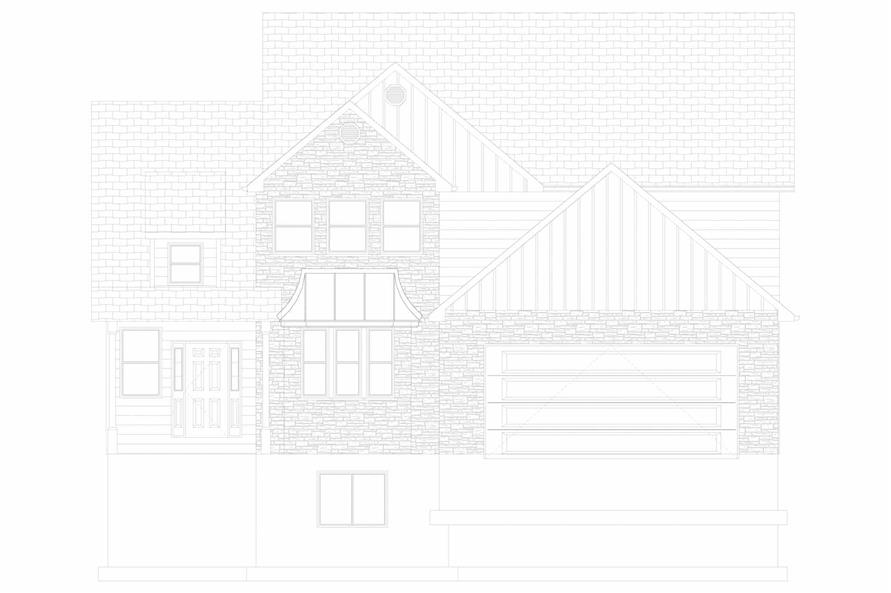 Home Plan Front Elevation of this 5-Bedroom,3115 Sq Ft Plan -187-1200