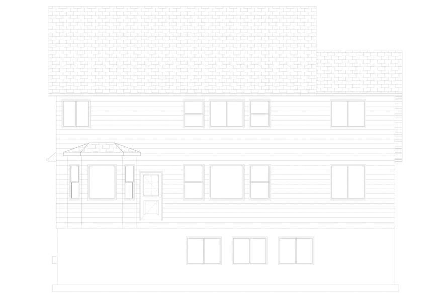 Home Plan Rear Elevation of this 5-Bedroom,3115 Sq Ft Plan -187-1200