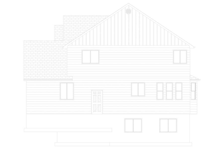 Home Plan Right Elevation of this 5-Bedroom,3115 Sq Ft Plan -187-1200