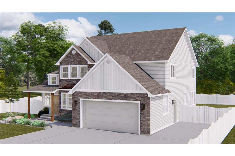 Right Side View of this 5-Bedroom,3115 Sq Ft Plan -187-1200