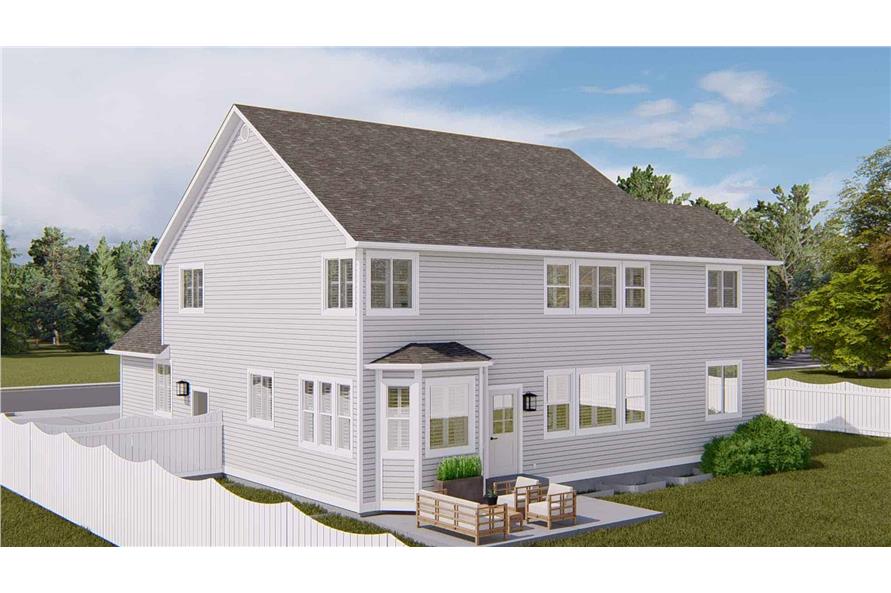 Rear View of this 5-Bedroom,3115 Sq Ft Plan -187-1200