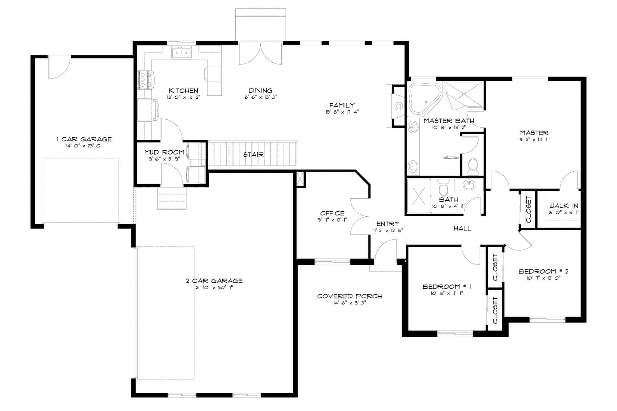 Contemporary Home Plan - 3-6 Bedrms, 2-3 Baths - 1812 Sq Ft, #187-1201