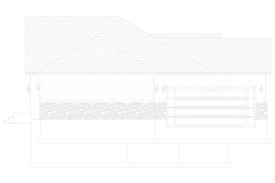 Home Plan Left Elevation of this 3-Bedroom,1812 Sq Ft Plan -187-1201