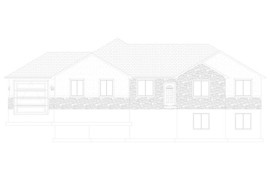 Home Plan Front Elevation of this 3-Bedroom,1812 Sq Ft Plan -187-1201