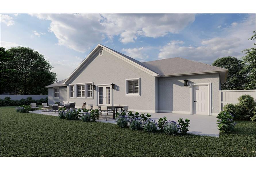 Rear View of this 3-Bedroom,1812 Sq Ft Plan -187-1201