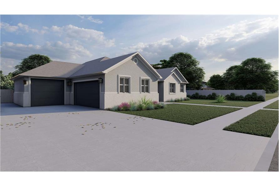 Left Side View of this 3-Bedroom,1812 Sq Ft Plan -187-1201