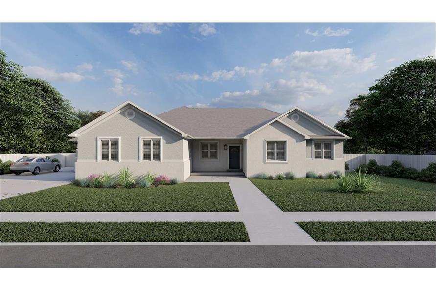 3-9 Bedroom, 1812 Sq Ft Contemporary Home Plan - 187-1201 - Main Exterior