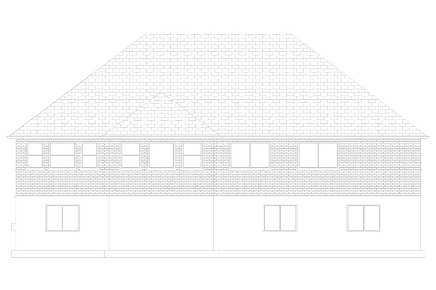 Home Plan Rear Elevation of this 3-Bedroom,2288 Sq Ft Plan -187-1202