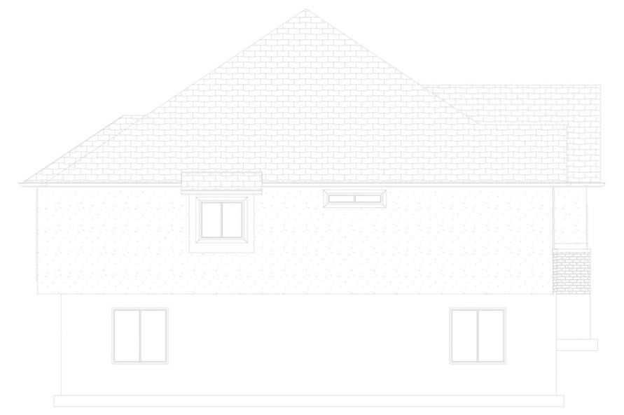 Home Plan Left Elevation of this 2-Bedroom,1838 Sq Ft Plan -187-1207