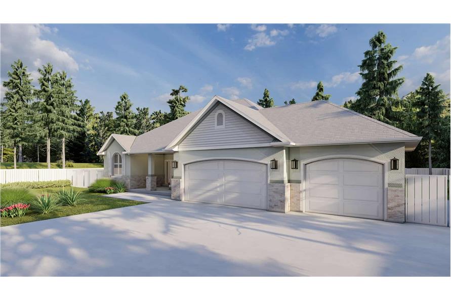 Garage of this 2-Bedroom,1838 Sq Ft Plan -187-1207