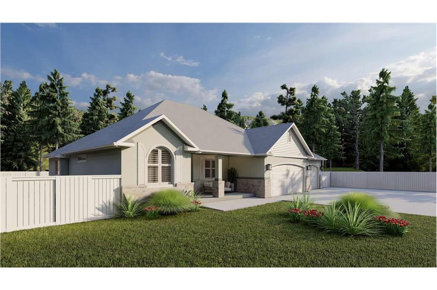 Left Side View of this 2-Bedroom,1838 Sq Ft Plan -187-1207